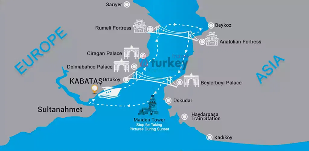 Bosphorus Sunset Map